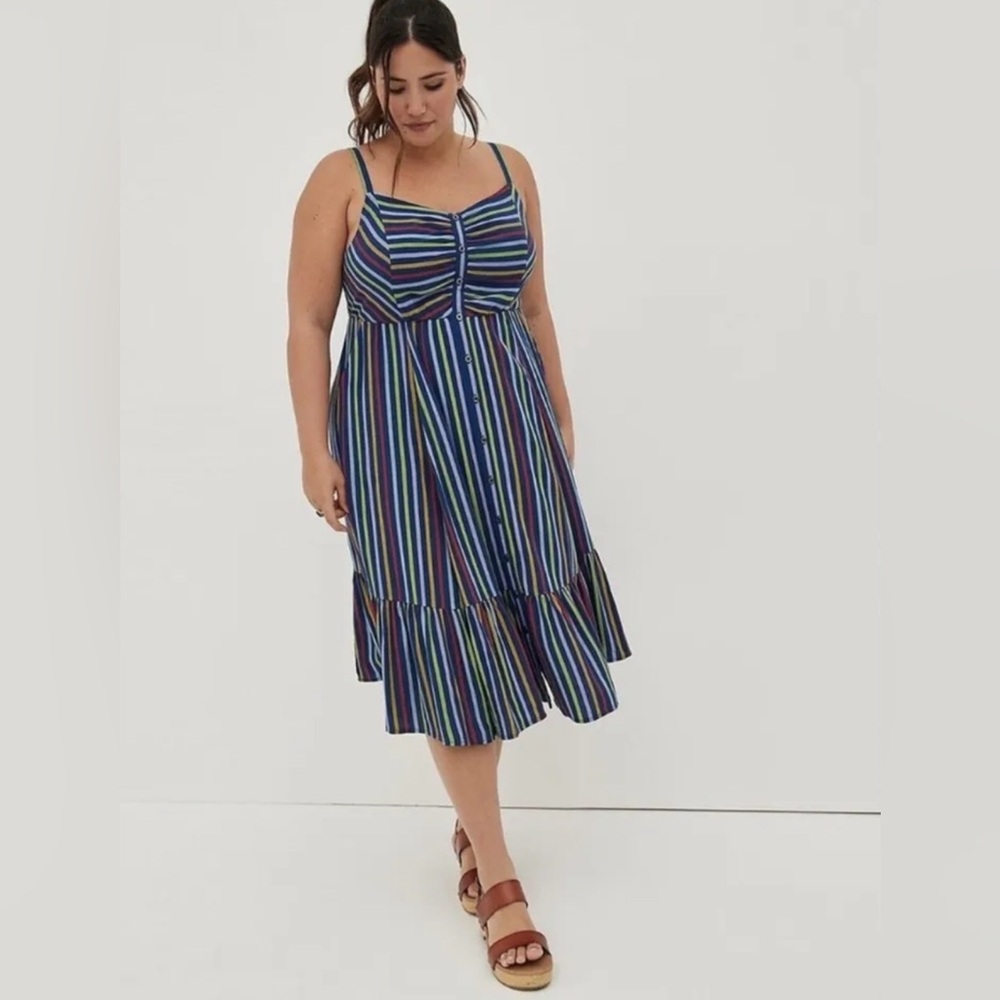 Torrid Challis Striped Sundress Dress Size 5